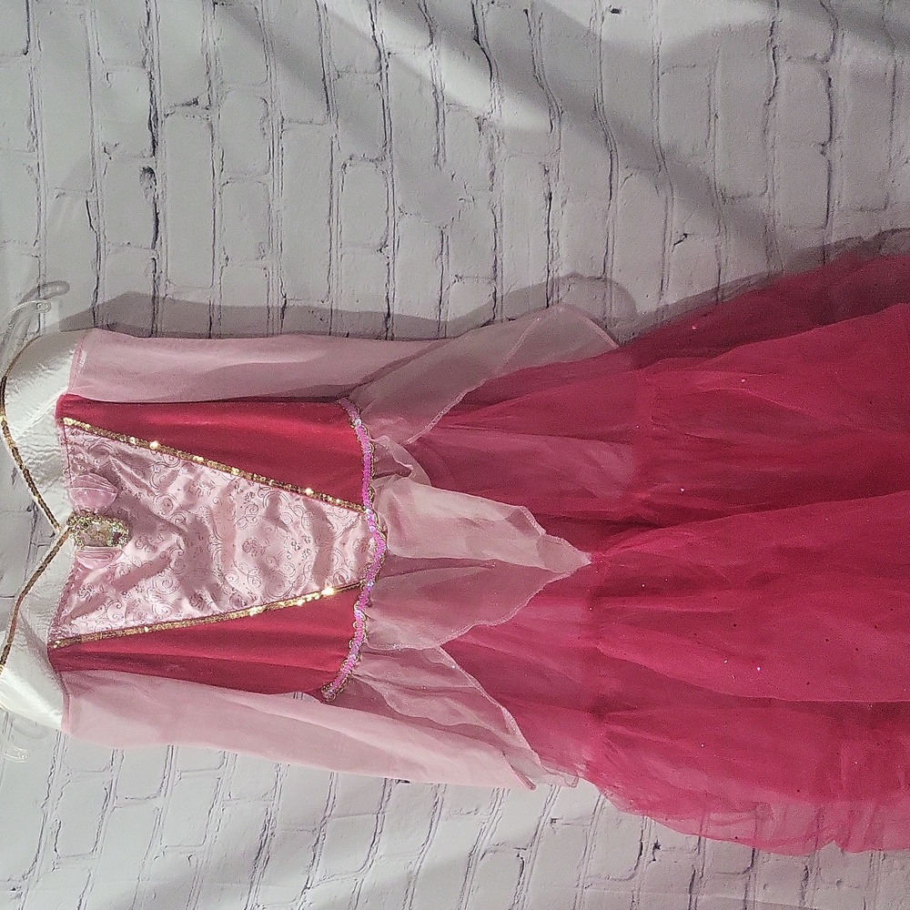 Disney Sleeping Beauty Pink and White Princess Costume for Kids - Picture 4 of 6